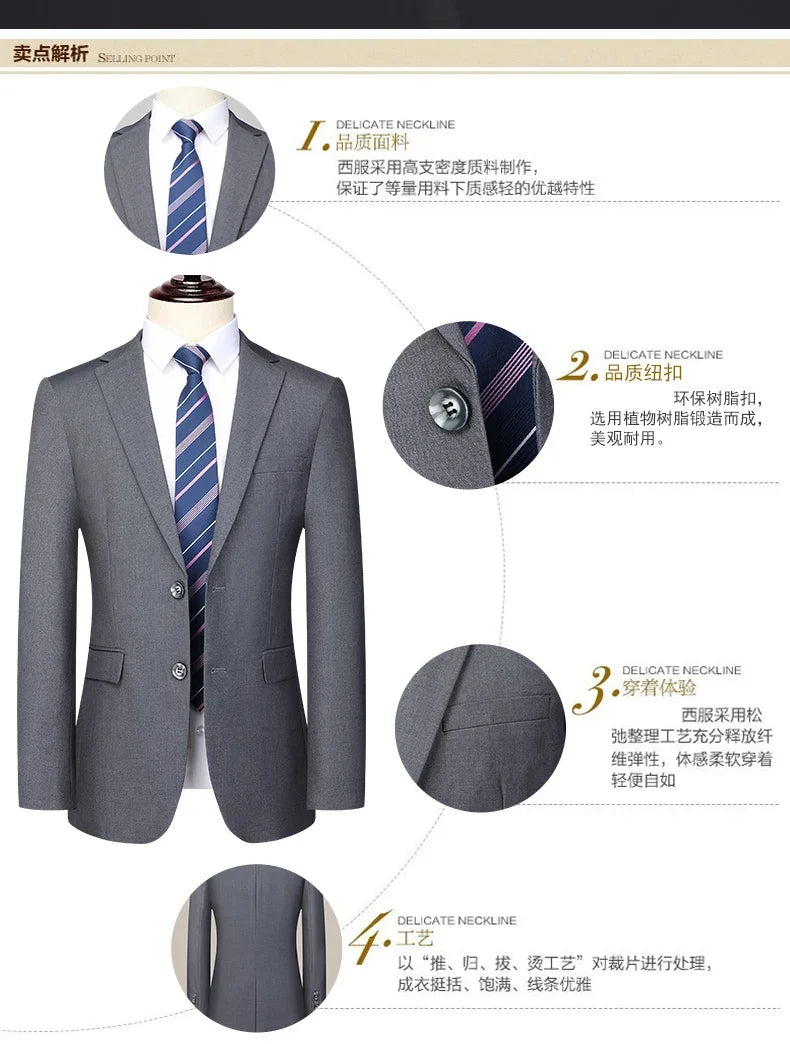 Men’s 2024 Slim Fit Business Suit