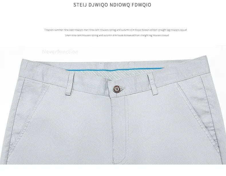 Men’s Bamboo Fiber Dress Pants – Slim Fit Summer Trousers