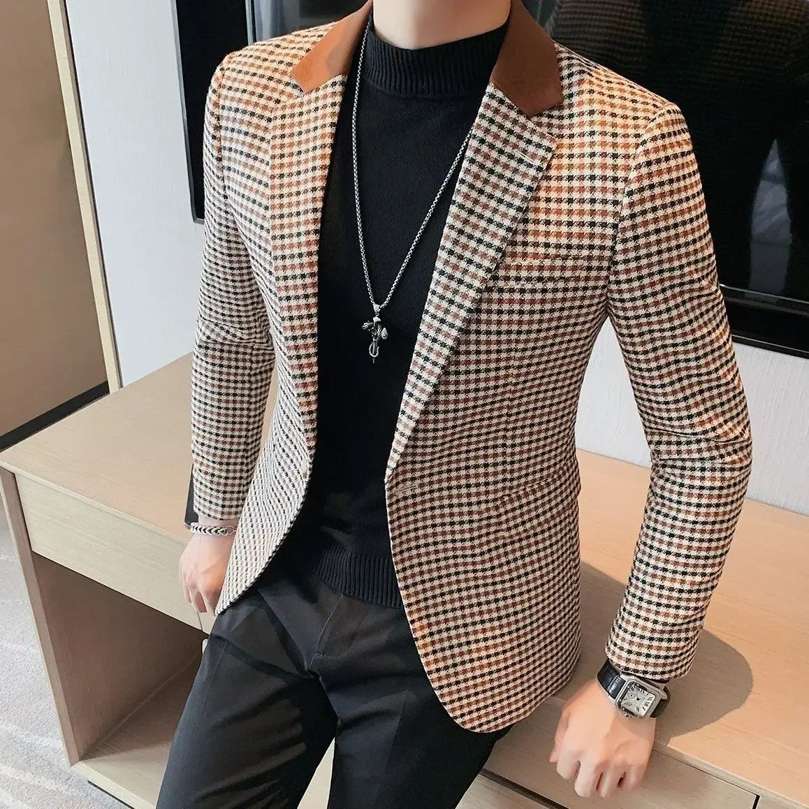 Men’s Slim Fit Single-Breasted Blazer