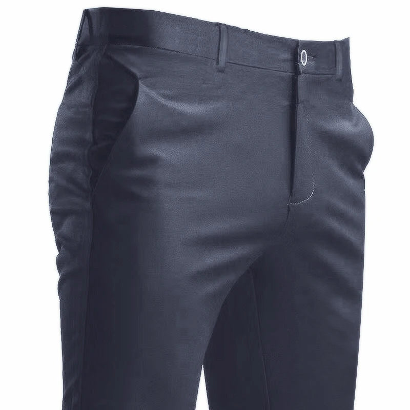 Men’s Stretch Suit Pants – Smart Casual Black Trousers