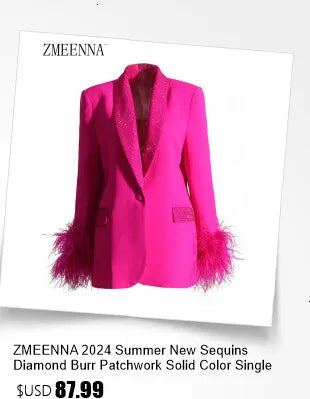 ZMEENNA Women’s Rhinestone Blazer