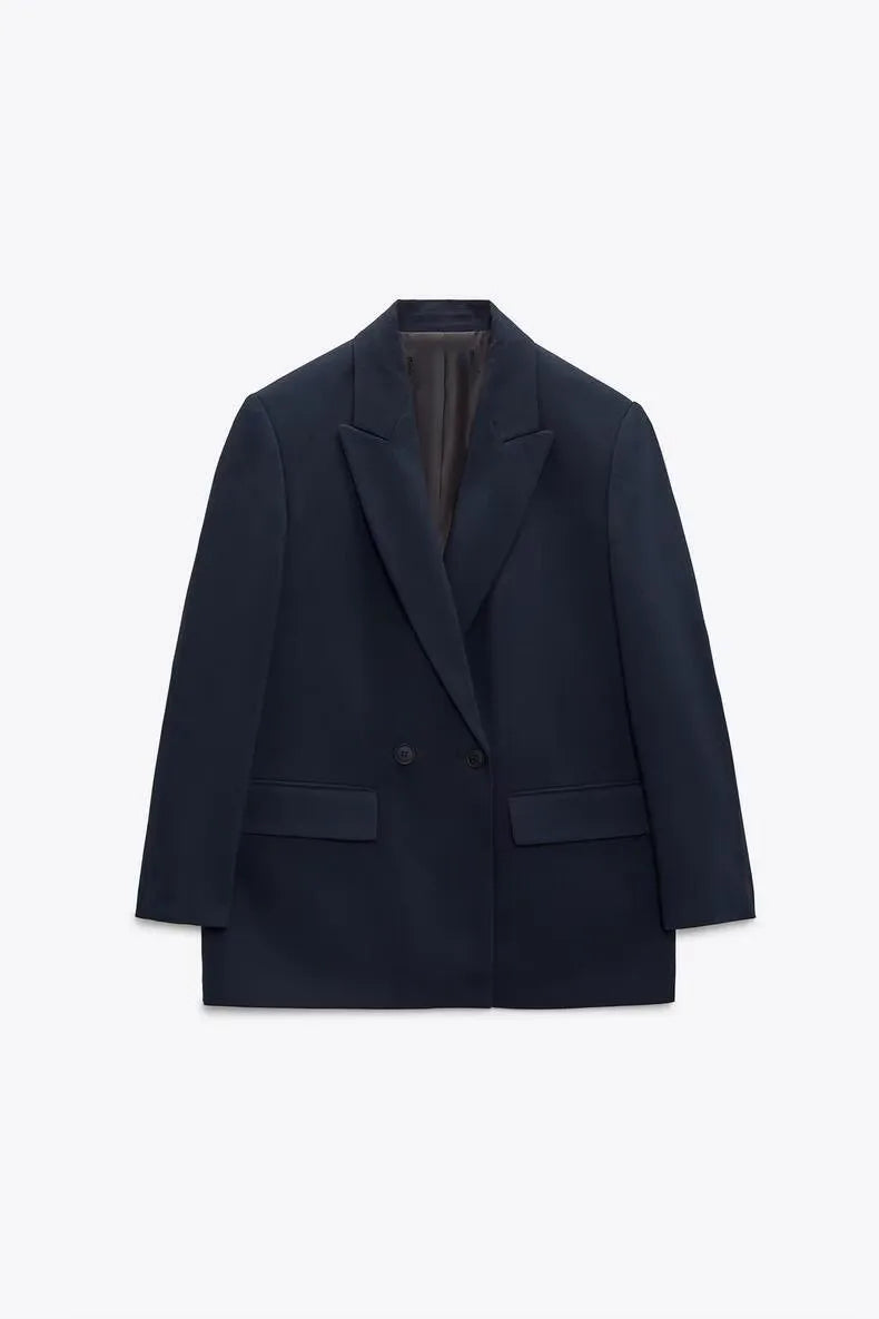 PB&ZA Loose Double-Breasted Blazer