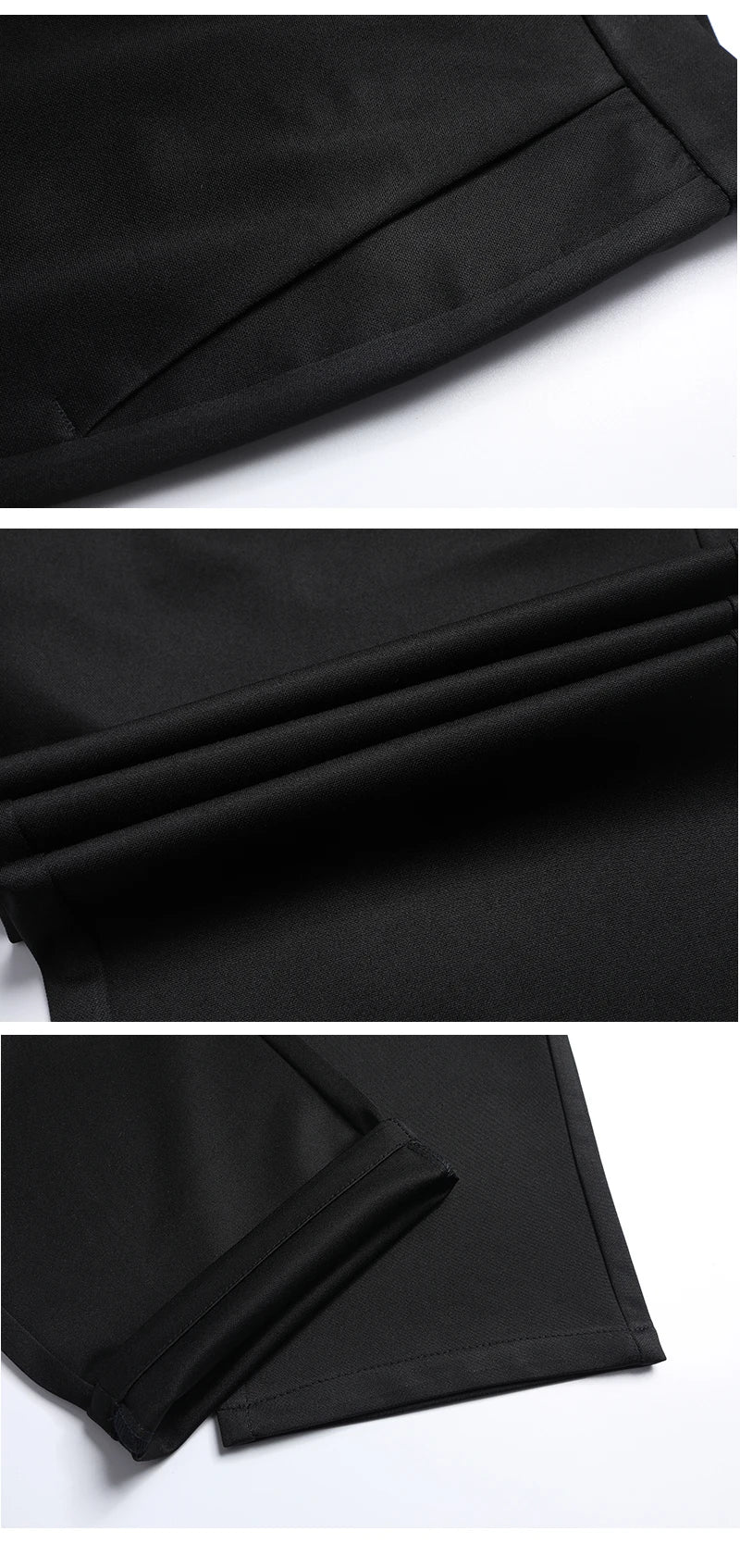 Men’s Stretch Suit Pants – Smart Casual Black Trousers