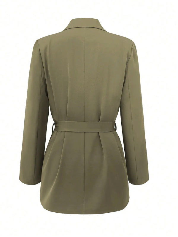 Women’s Tie-Waist Blazer – Elegant Casual Office Jacket