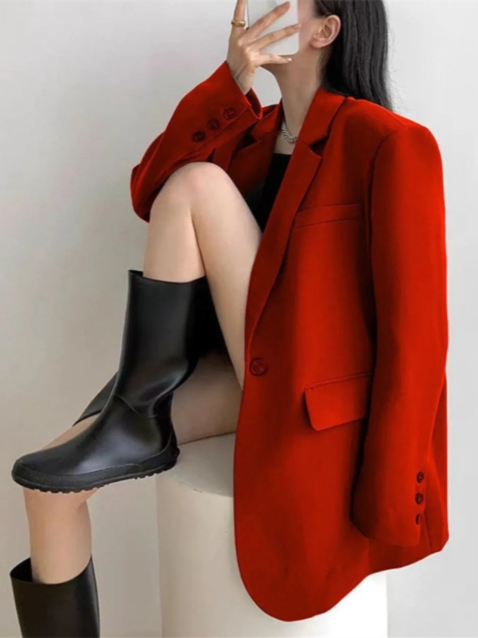 Women’s Casual Single-Button Blazer