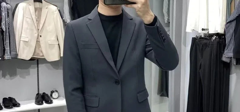 Men’s Cropped Blazer – Plus Size Casual Party Suit Jacket