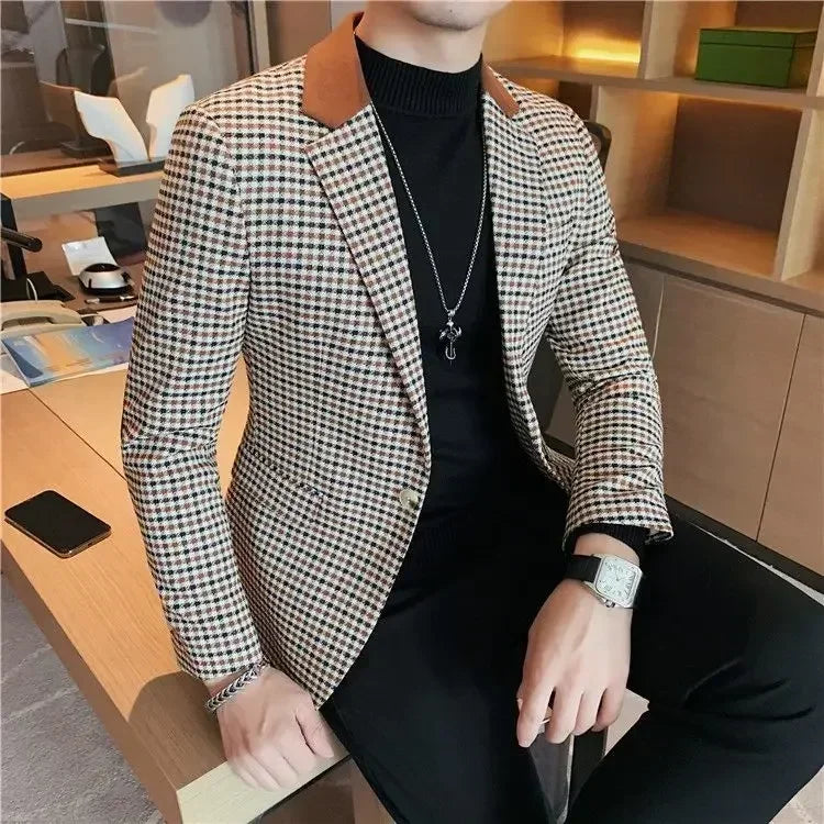 Men’s Slim Fit Single-Breasted Blazer