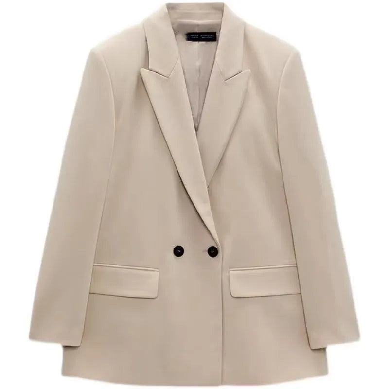 PB&ZA Loose Double-Breasted Blazer