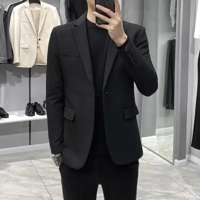 Men’s Cropped Blazer – Plus Size Casual Party Suit Jacket