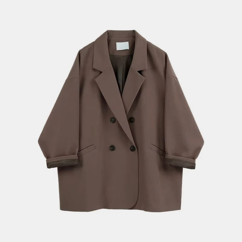 Oversized Korean Blazer – Women’s Casual Loose Fit Jacket