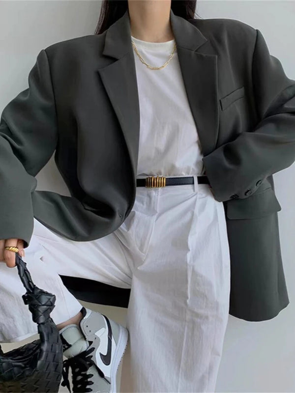 Women’s Casual Single-Button Blazer
