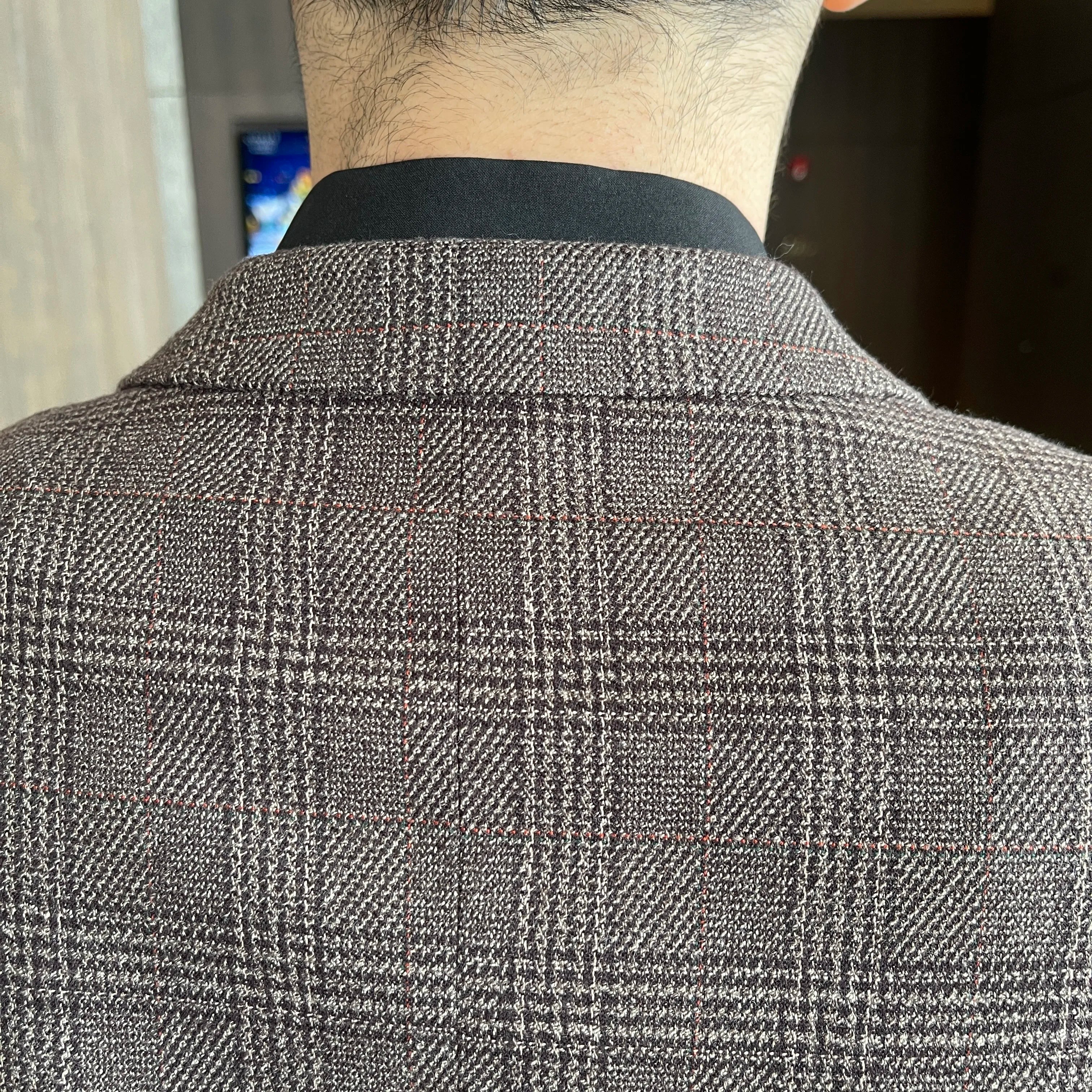 Men’s Korean Plaid 3-Piece Suit – Blazer, Vest & Trousers Set