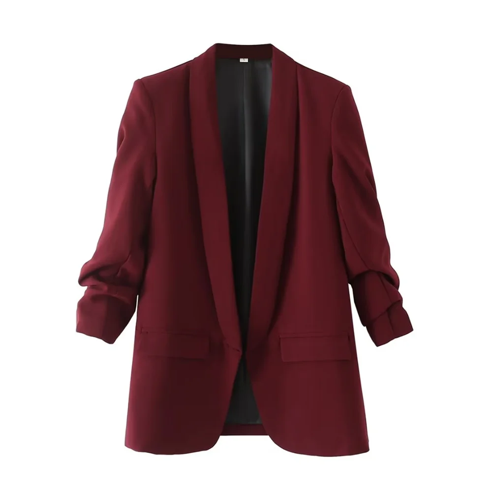 PB&ZA Women’s Pleated Sleeve Blazer – Urban Commuter Jacket