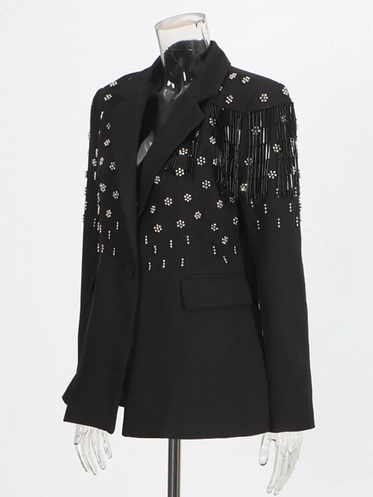 ZMEENNA Women’s Rhinestone Blazer