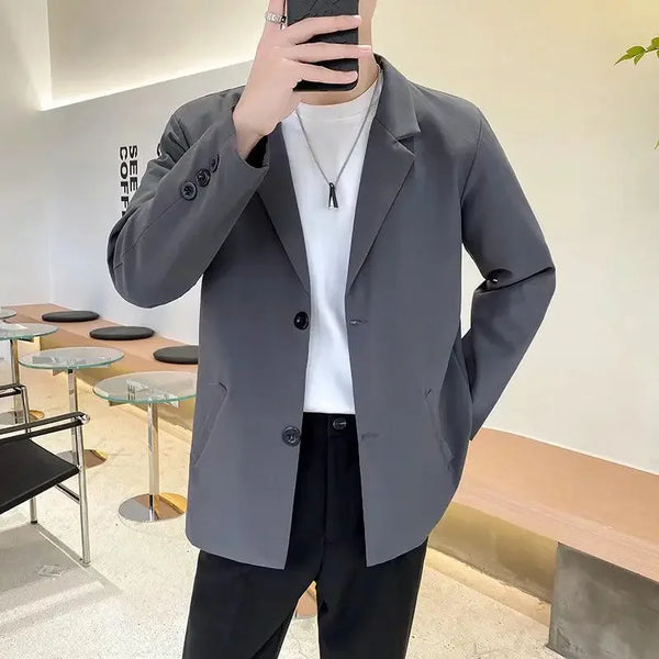 Men’s Cropped Blazer – Plus Size Casual Party Suit Jacket
