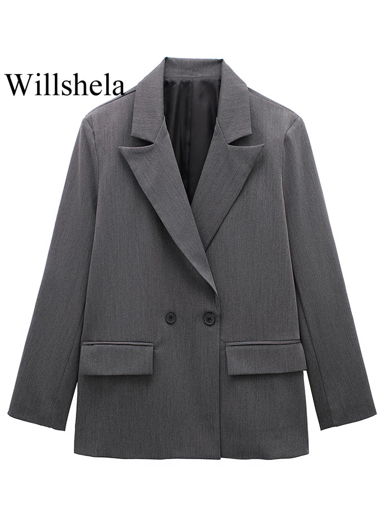 Willshela Women’s Double-Breasted Blazer