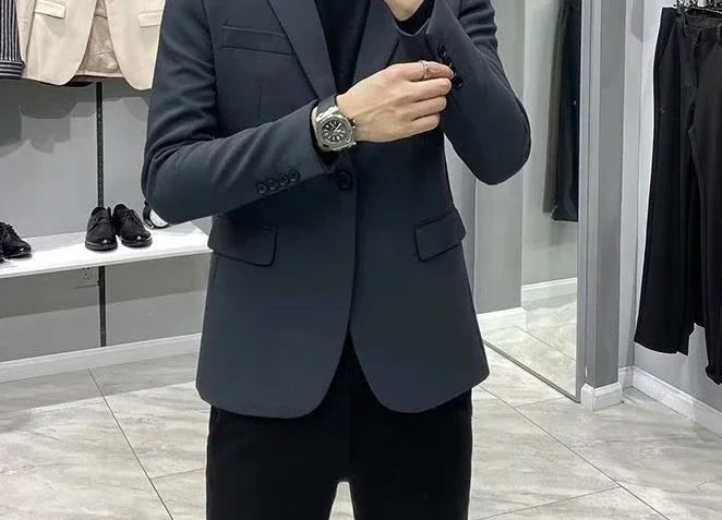 Men’s Cropped Blazer – Plus Size Casual Party Suit Jacket
