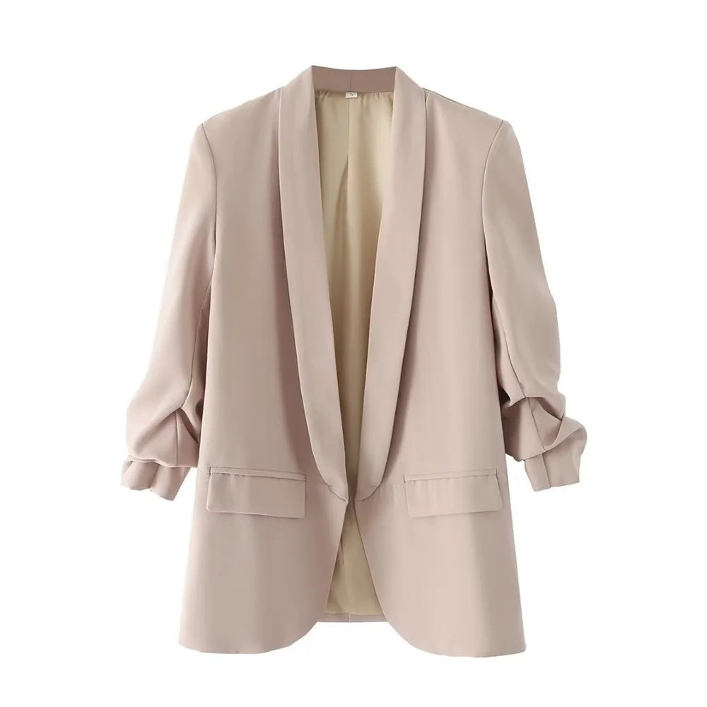 PB&ZA Women’s Pleated Sleeve Blazer – Urban Commuter Jacket