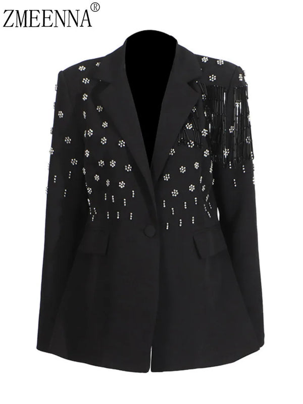 ZMEENNA Women’s Rhinestone Blazer