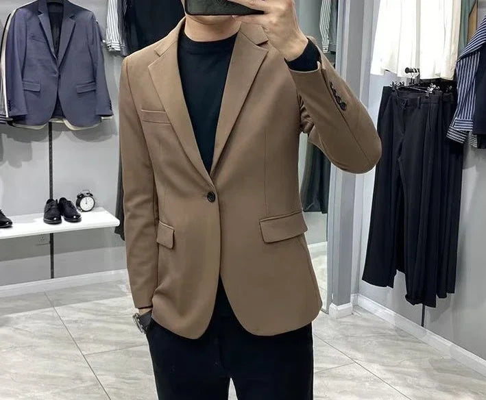 Men’s Cropped Blazer – Plus Size Casual Party Suit Jacket