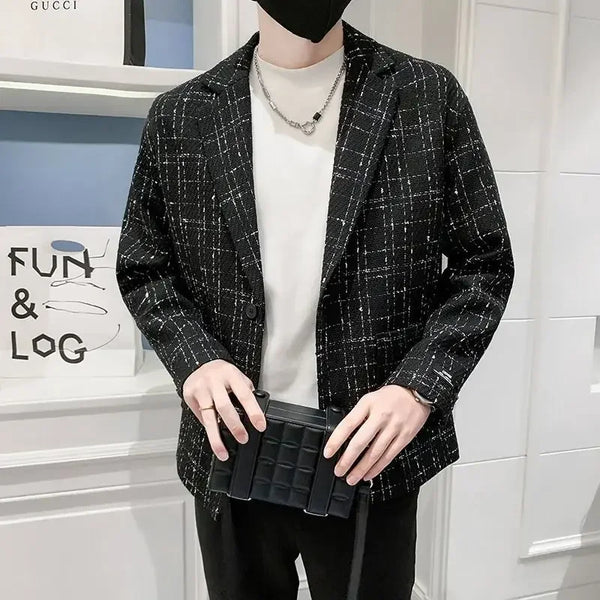 Men’s Black Single-Breasted Blazer