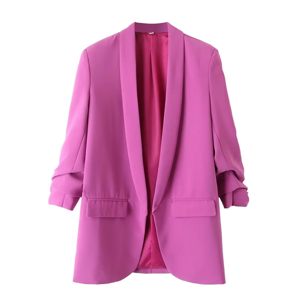 PB&ZA Women’s Pleated Sleeve Blazer – Urban Commuter Jacket