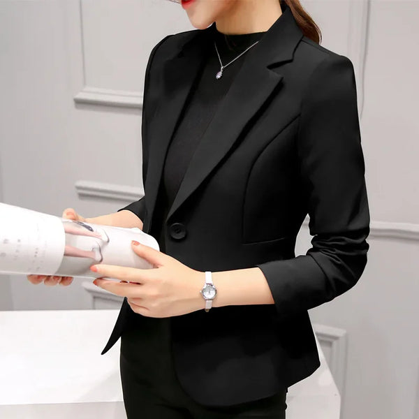 Women’s Slim Fit Blazer – 2025 Formal Office Jacket with Pockets