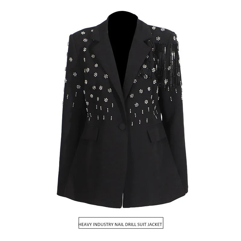 ZMEENNA Women’s Rhinestone Blazer