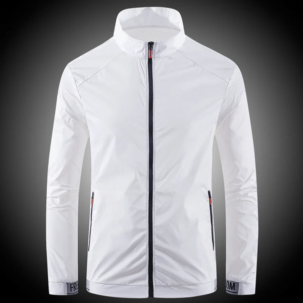 Men's sun protection clothes for summer ultra-thin breathable ice silk trendy fashion UV resistant air conditioning jacket jacke