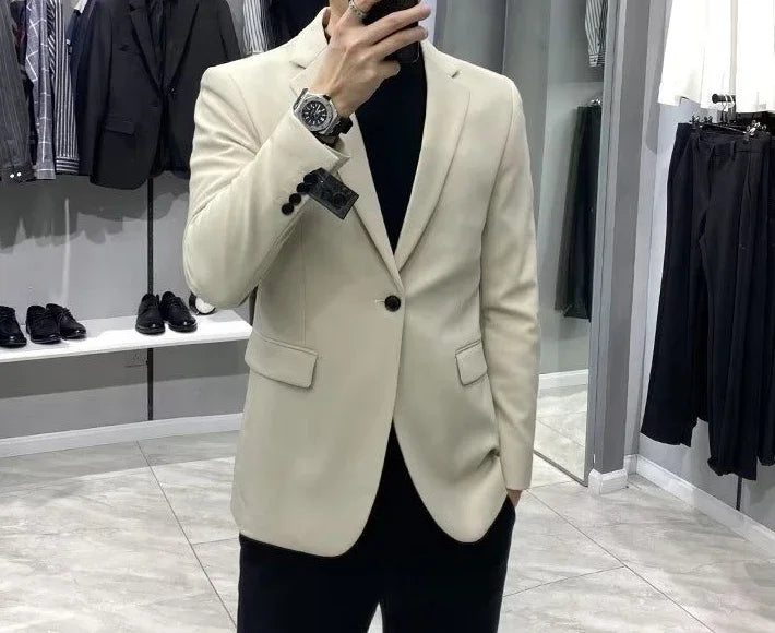 Men’s Cropped Blazer – Plus Size Casual Party Suit Jacket