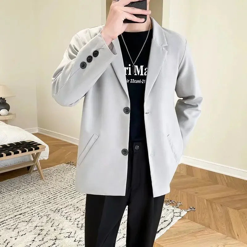 Men’s Cropped Blazer – Plus Size Casual Party Suit Jacket