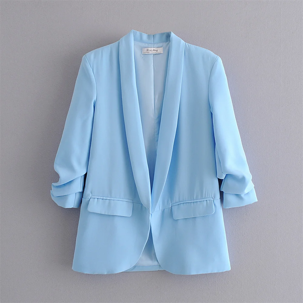 PB&ZA Women’s Pleated Sleeve Blazer – Urban Commuter Jacket