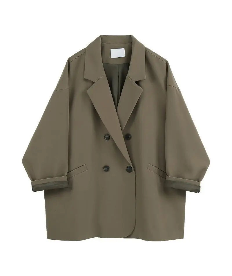 Oversized Korean Blazer – Women’s Casual Loose Fit Jacket