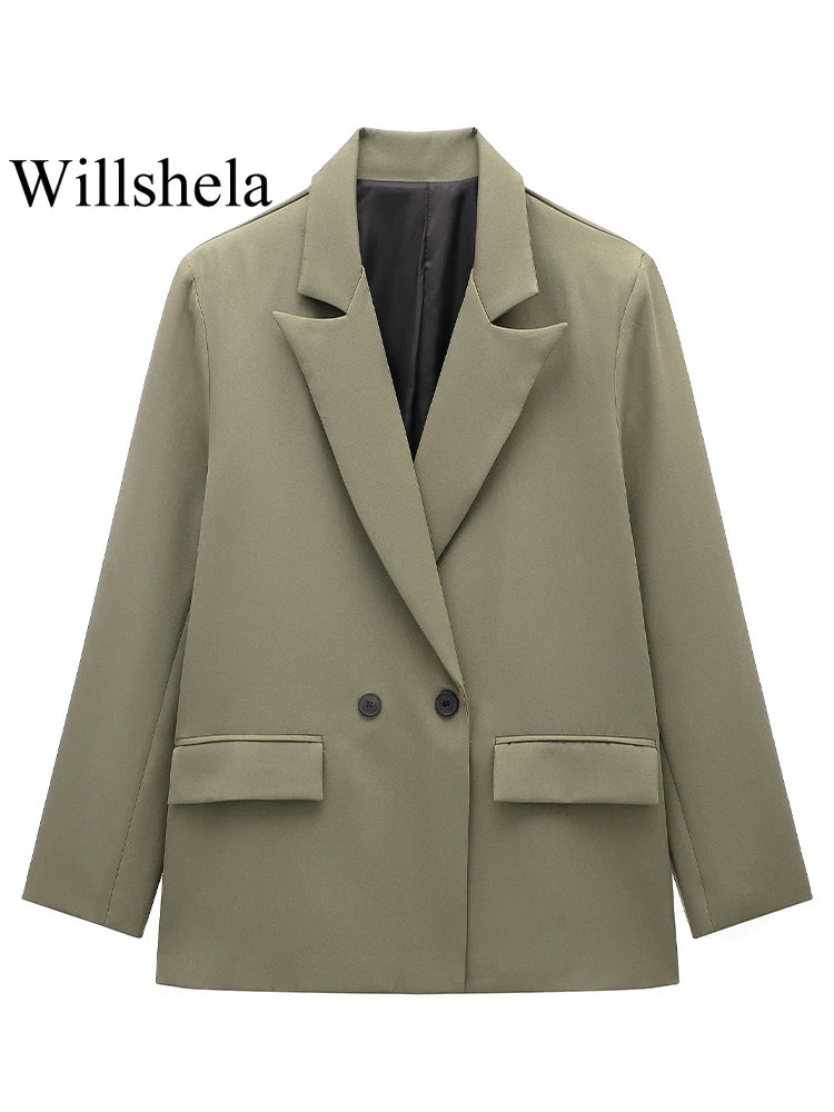 Willshela Women’s Double-Breasted Blazer