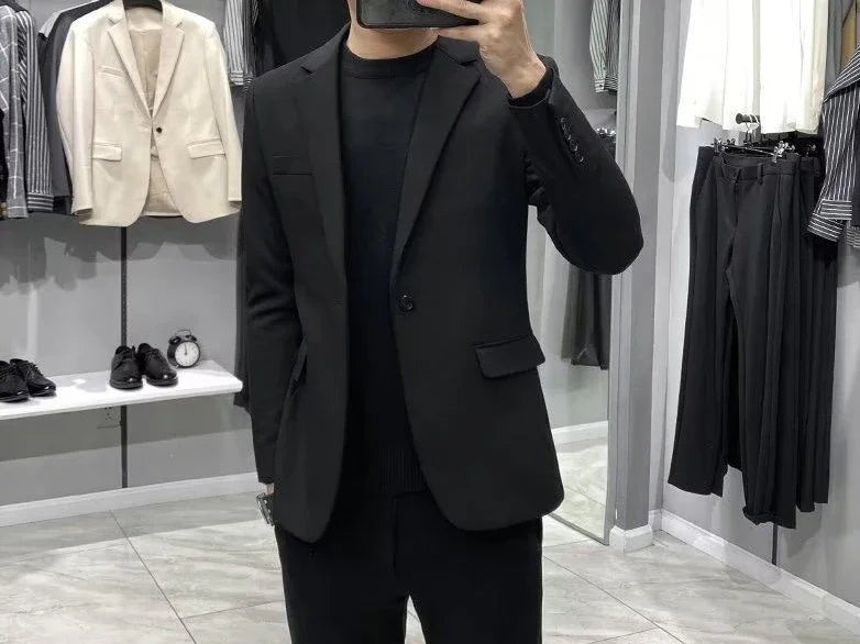 Men’s Cropped Blazer – Plus Size Casual Party Suit Jacket