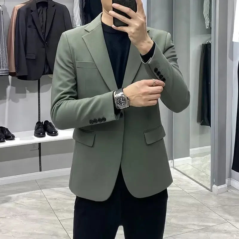 Men’s Cropped Blazer – Plus Size Casual Party Suit Jacket