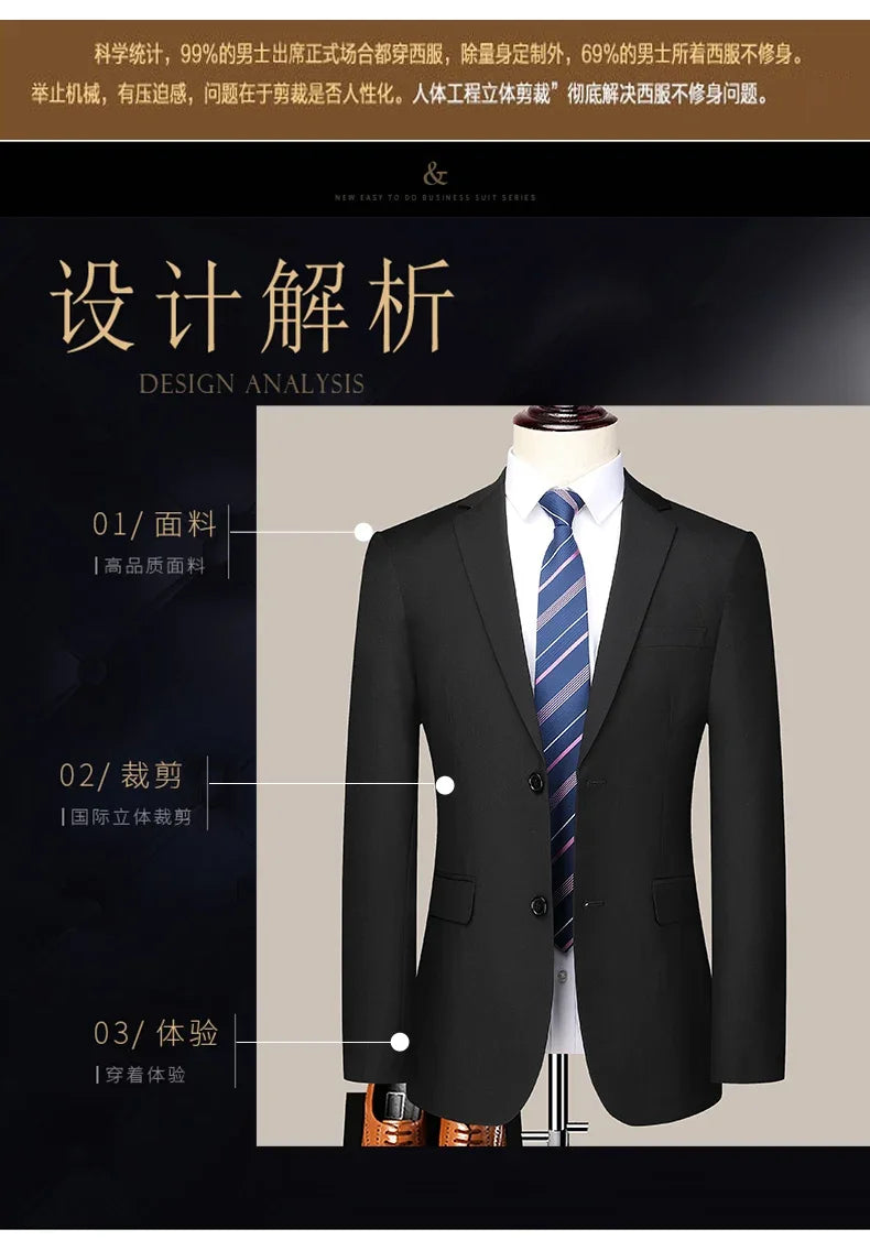 Men’s 2024 Slim Fit Business Suit