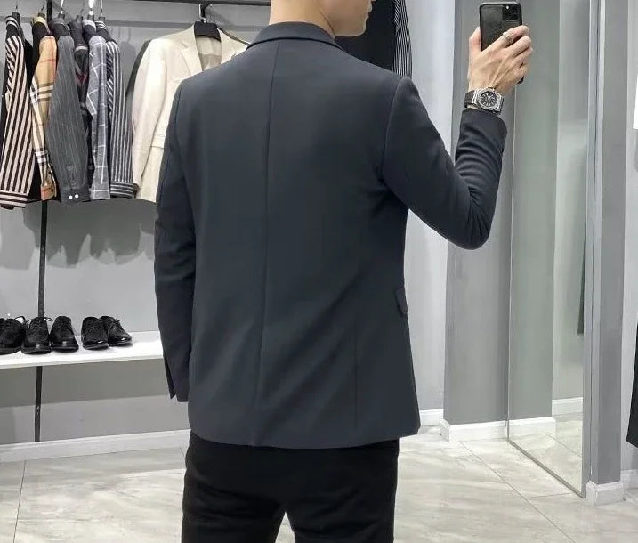 Men’s Cropped Blazer – Plus Size Casual Party Suit Jacket