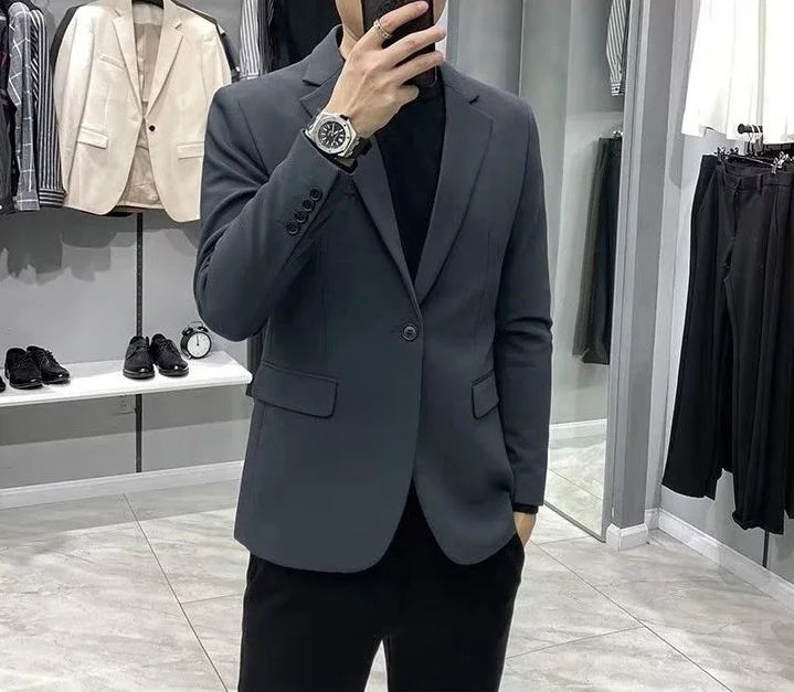 Men’s Cropped Blazer – Plus Size Casual Party Suit Jacket