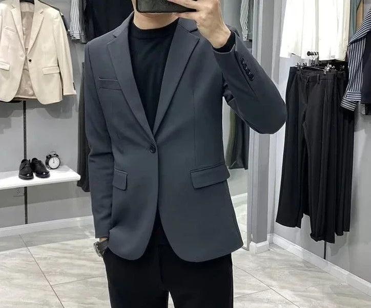 Men’s Cropped Blazer – Plus Size Casual Party Suit Jacket