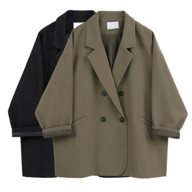 Oversized Korean Blazer – Women’s Casual Loose Fit Jacket