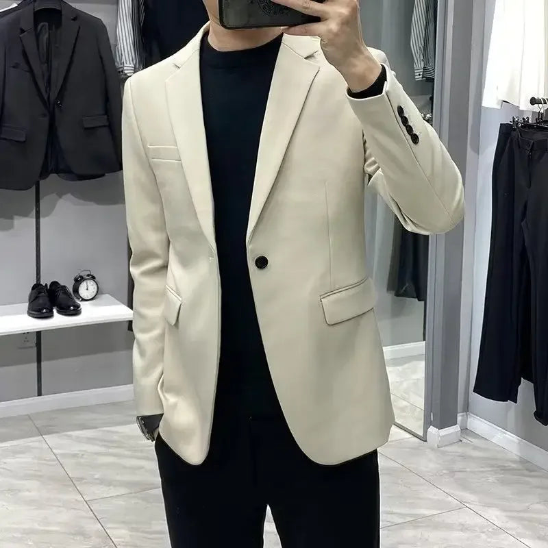 Men’s Cropped Blazer – Plus Size Casual Party Suit Jacket