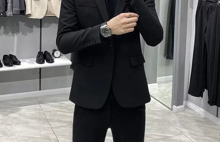 Men’s Cropped Blazer – Plus Size Casual Party Suit Jacket