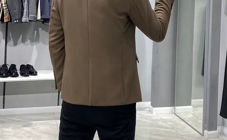 Men’s Cropped Blazer – Plus Size Casual Party Suit Jacket