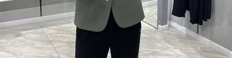 Men’s Cropped Blazer – Plus Size Casual Party Suit Jacket