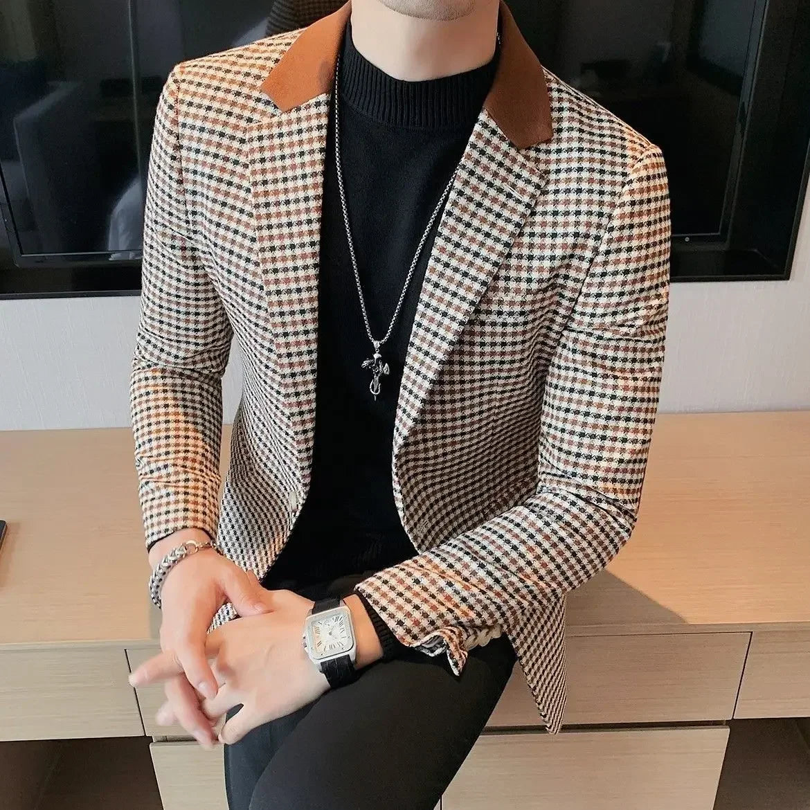 Men’s Slim Fit Single-Breasted Blazer